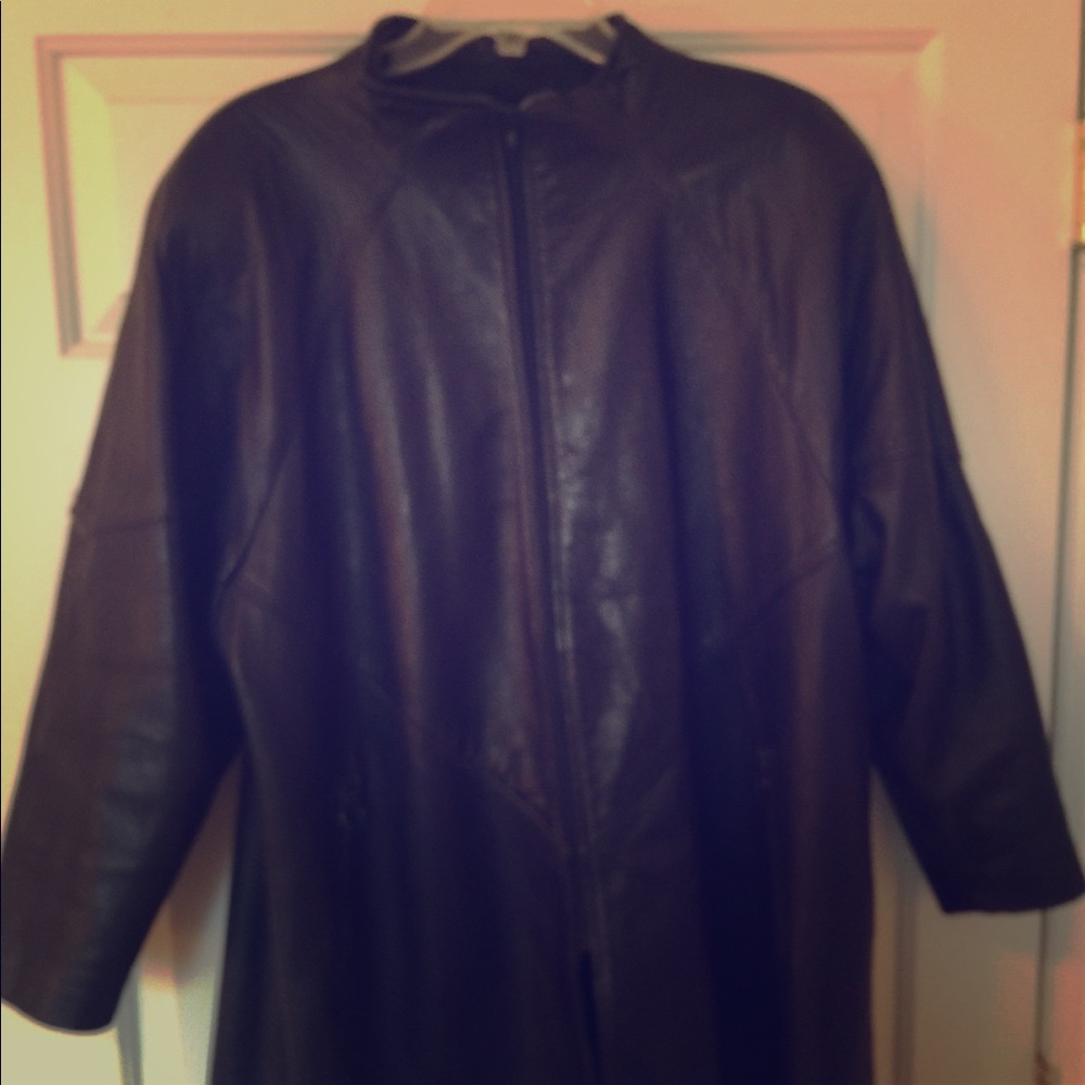Plum/Purple Leather Jacket! 3x/4x (22/24/26/28)